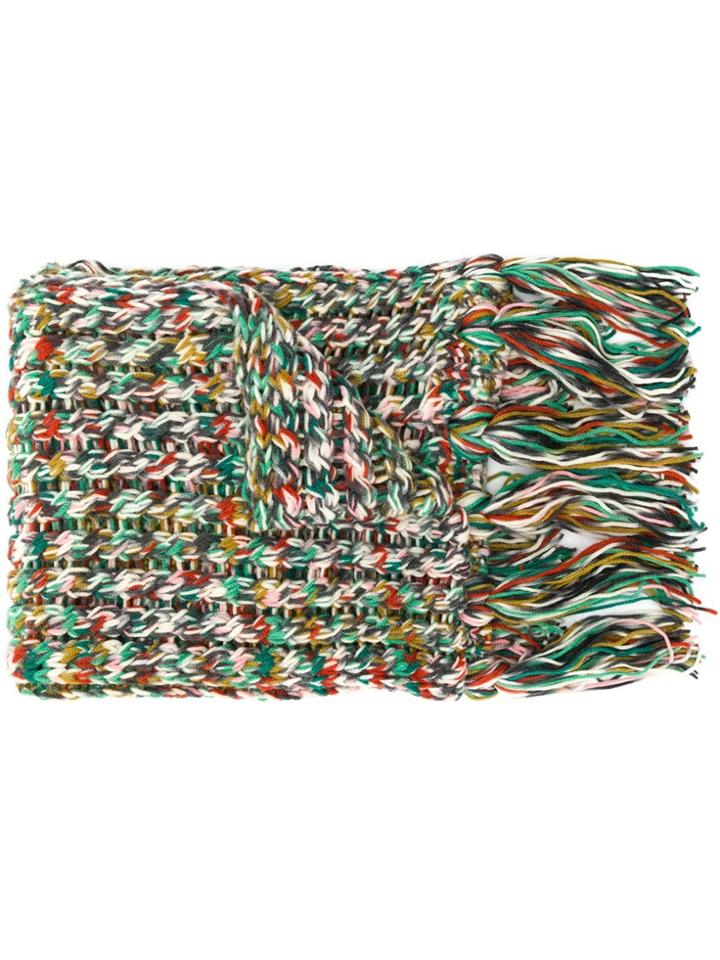 Missoni Chunky Knit Tassel Scarf - Green