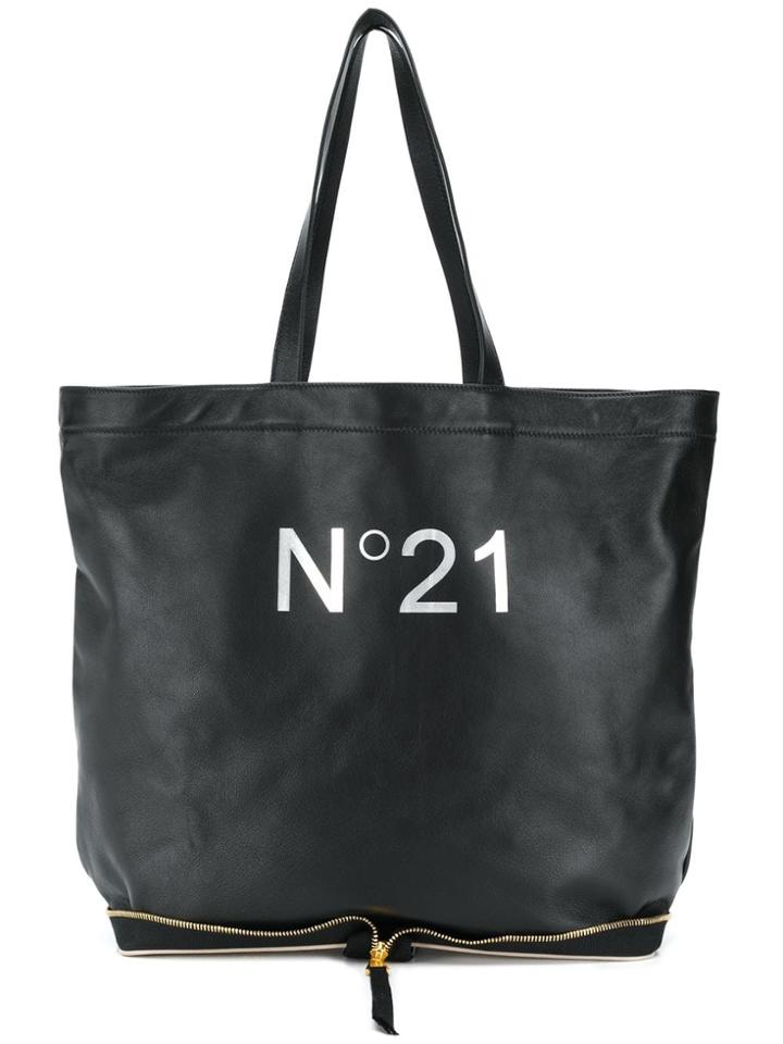 No21 Big Foldable Shopper Bag - Black