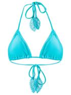 Martha Medeiros Triangle Bikini Top - Blue