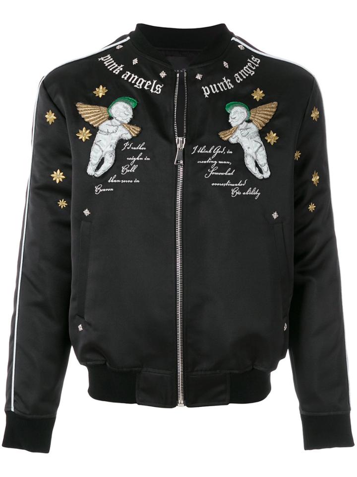 John Richmond Punk Angels Bomber Jacket - Black