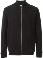 The White Briefs Check Texture Zip Up Cardigan