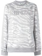 Kenzo 'tiger Stripes' Sweatshirt, Women's, Size: Large, Grey, Cotton