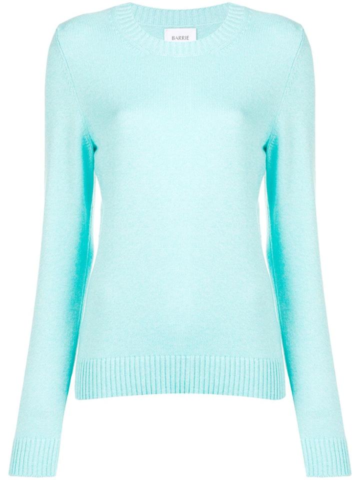 Barrie Round Neck Fitted Jumper - Blue