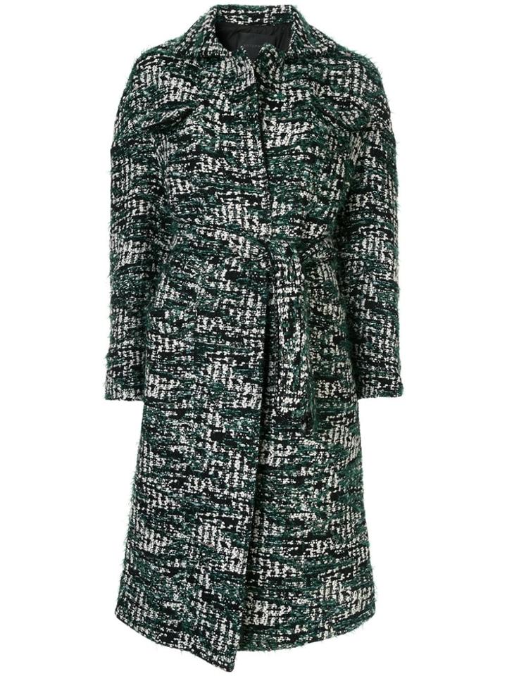 Anteprima Tweed Belted Coat - Green