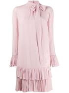 Valentino Bow Frilled Dress - Pink