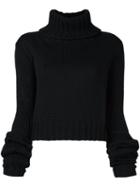Io Ivana Omazic Oversized Sleeve Cropped Jumper, Women's, Size: 44, Black, Merino