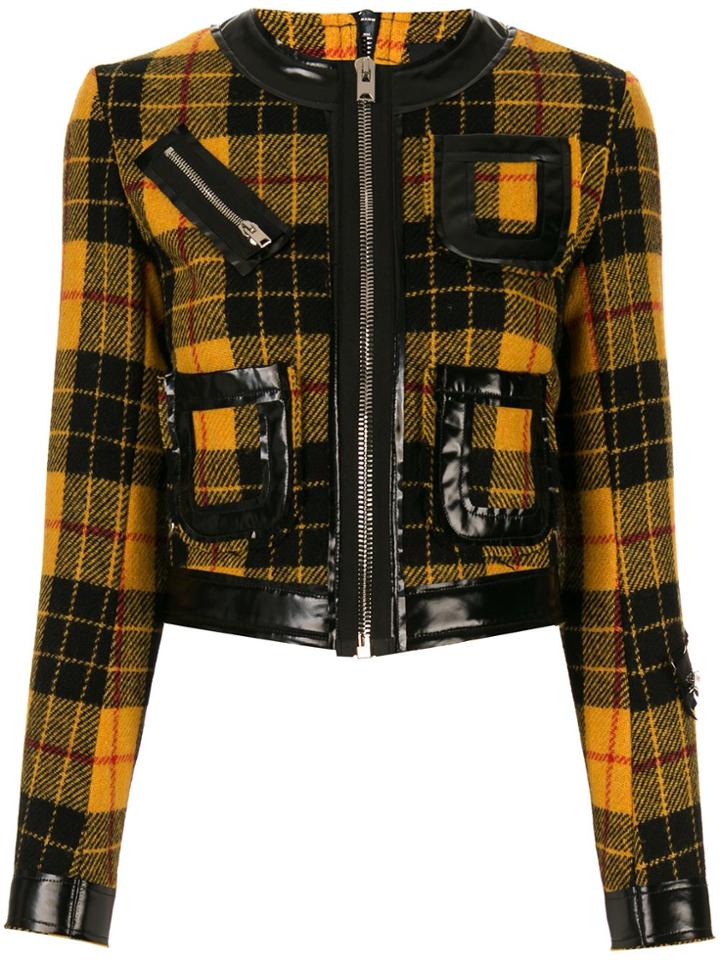 Yang Li Check Pattern Fitted Jacket - Yellow