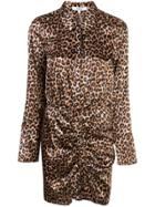 Likely Emilia Leopard-print Shirt Dress - Brown