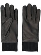 Calvin Klein Jeans Plain Leather Gloves - Black