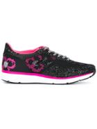 Hogan Floral Glitter-effect Sneakers - Black