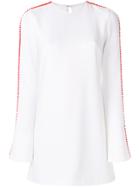 Galvan Side Stripe Short Dress - White