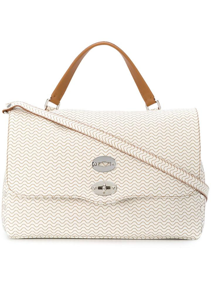 Zanellato Wavy Print Tote - White