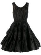 Miu Miu Ruffled Short Dress - Black