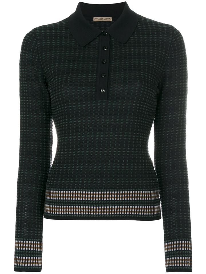 Bottega Veneta Knitted Polo Neck - Blue