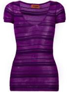 Missoni Striped Knit Top - Purple