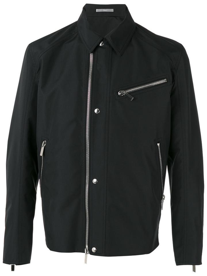 Dior Homme Zip Up Jacket, Men's, Size: 50, Black, Polyester/cupro