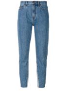 Ck Jeans Cropped High-rise Jeans - Blue