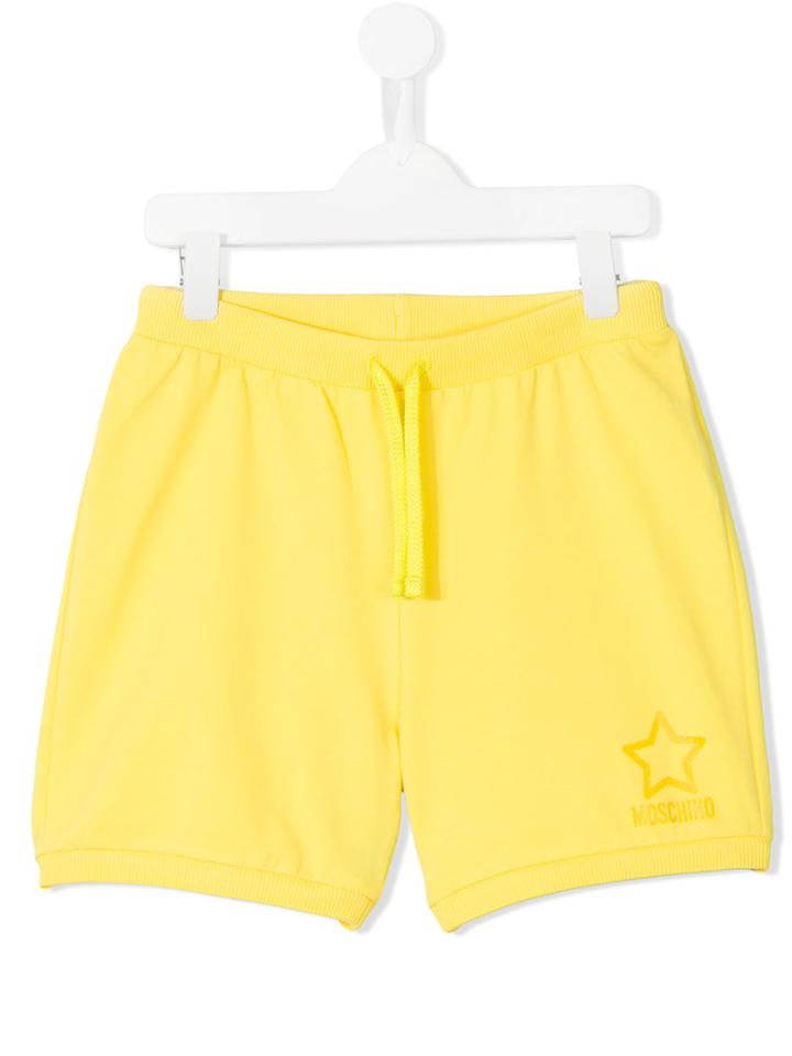 Moschino Kids - Drawstring Shorts - Kids - Cotton/spandex/elastane - 14 Yrs, Girl's, Yellow/orange