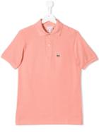 Lacoste Kids Teen Embroidered Logo Polo Shirt - Pink