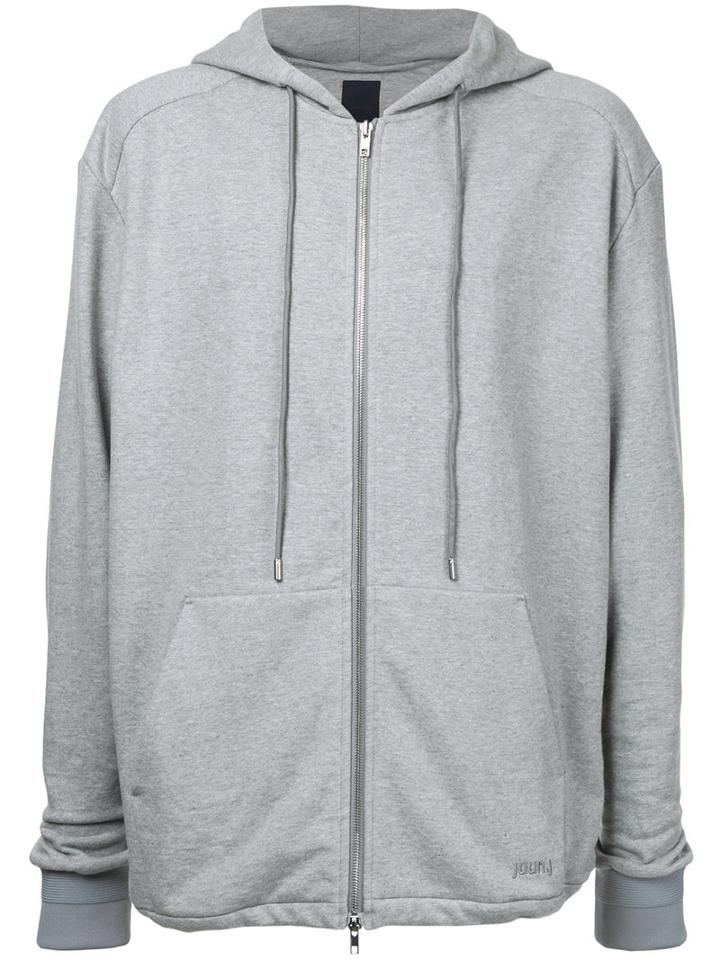 Juun.j - Tonal Zipped Hoodie - Men - Cotton - 48, Grey, Cotton