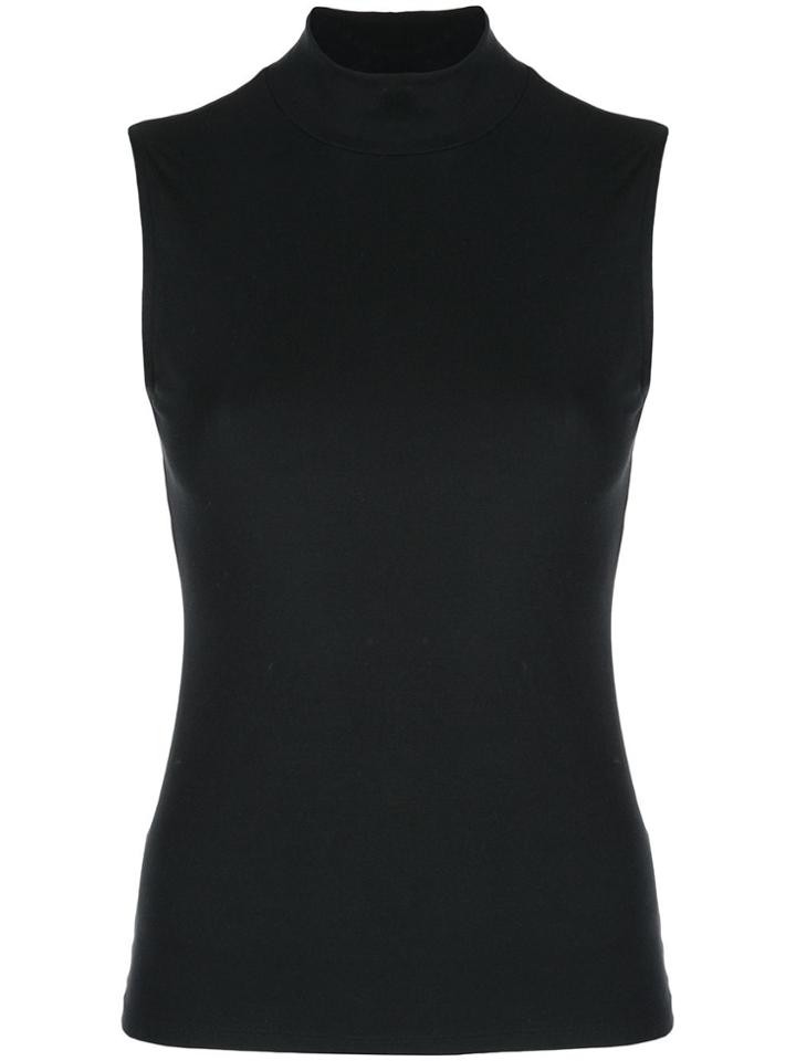 Theory Turtle Neck Sleeveless Top - Black