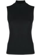 Theory Turtle Neck Sleeveless Top - Black