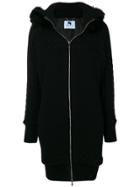 Blumarine Zip-up Single Breasted Coat - Black