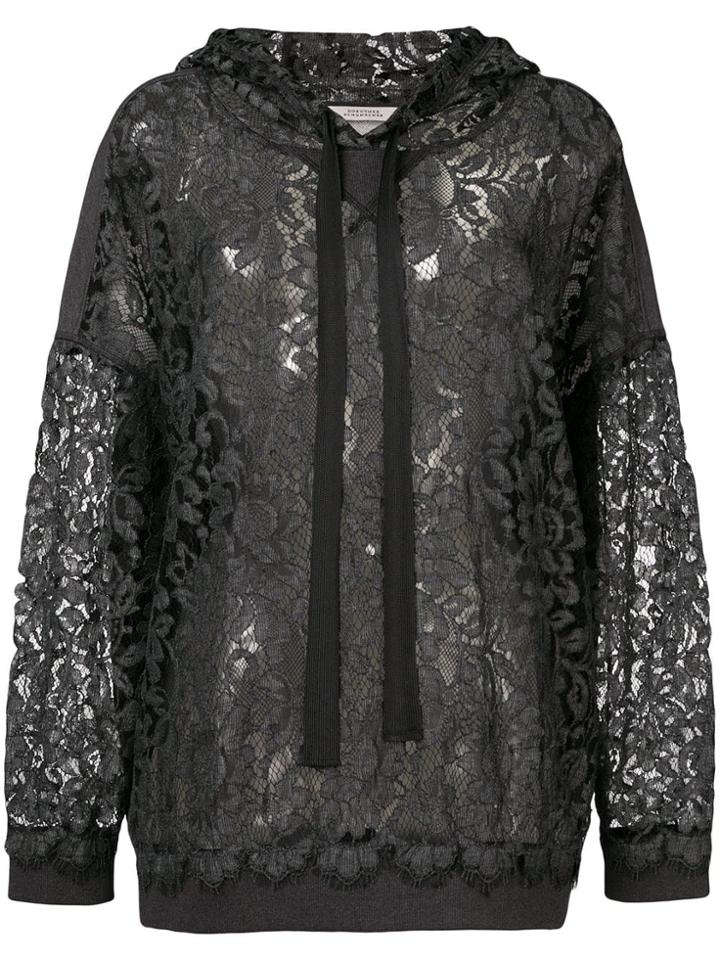 Dorothee Schumacher Lace Panel Hoodie - Grey