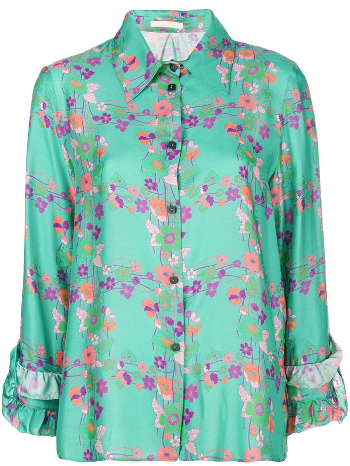 Kristina Ti Floral Print Shirt - Green