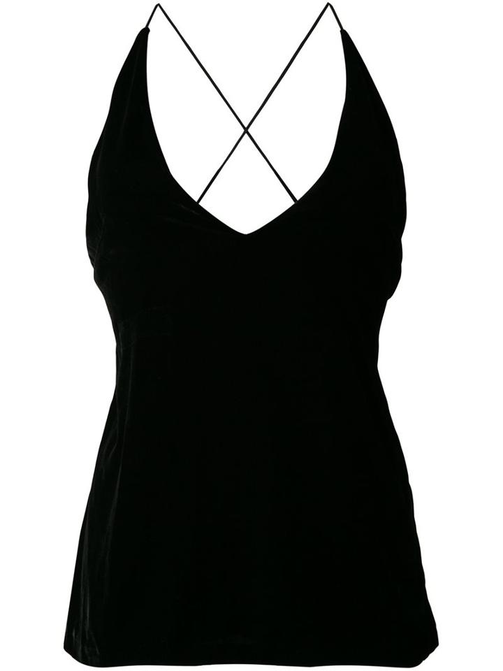 Dion Lee Fine Line Cami Top, Women's, Size: 12, Black, Silk/rayon