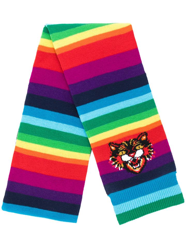 Gucci Angry Cat Rainbow Scarf - Multicolour