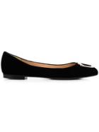 Fabio Rusconi Buckle Front Ballerina Shoes - Black