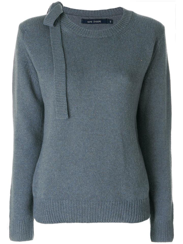 Sofie D'hoore Jumper With Tie Shoulder - Blue