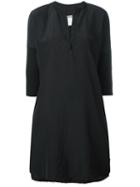 Kristensen Du Nord V-neck Shirt Dress, Women's, Size: 1, Black, Silk/cotton/spandex/elastane