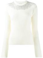 Ermanno Scervino Embellished Knitted Sweater - White