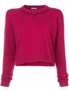 Adaptation Crew Neck Cropped Jumper - Pink