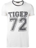 Roberto Cavalli Tiger Print T-shirt, Men's, Size: Large, Ivory, Cotton