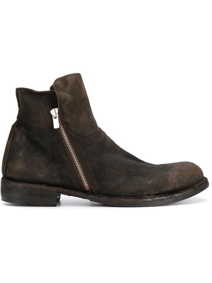 Officine Creative Suede Ankle Boots - Brown