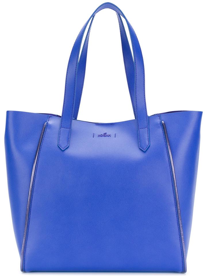 Hogan Logo Detail Tote - Blue