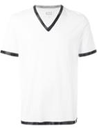 Maison Margiela Paint Trimmed T-shirt, Men's, Size: 48, White, Cotton