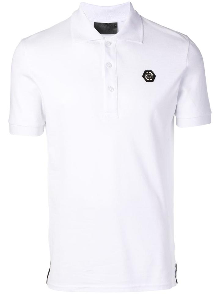 Philipp Plein Logo Plaque Polo Shirt - White