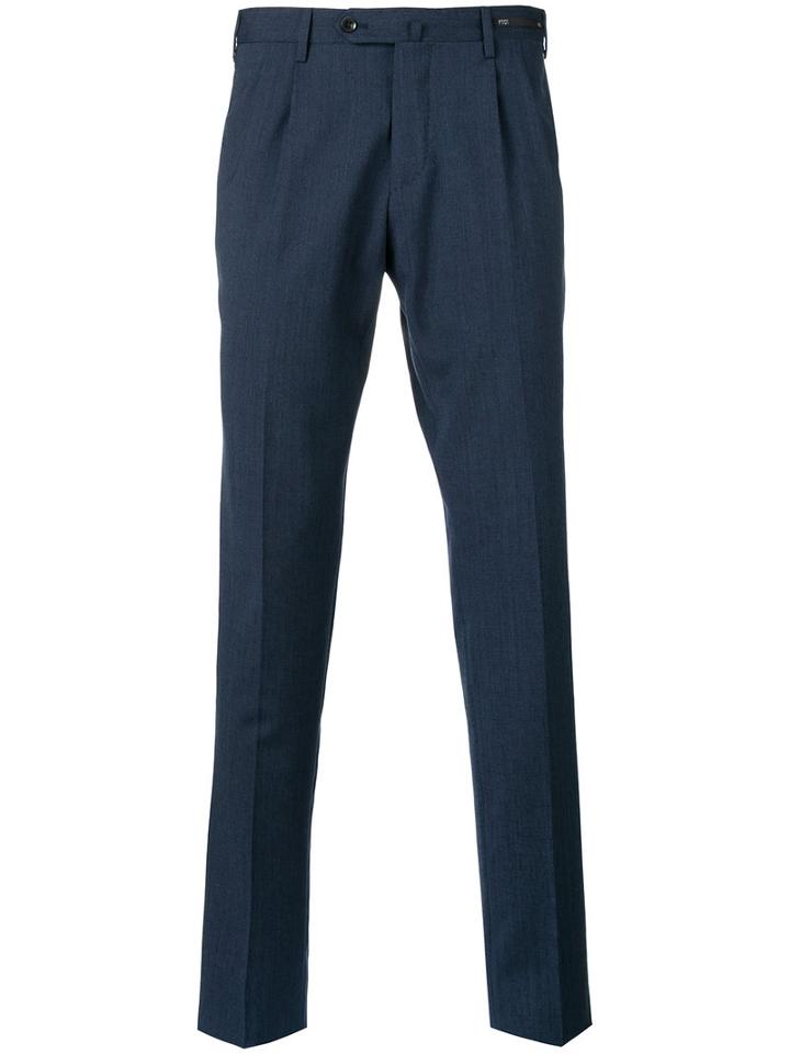 Pt01 Tailored Trousers, Men's, Size: 50, Blue, Virgin Wool