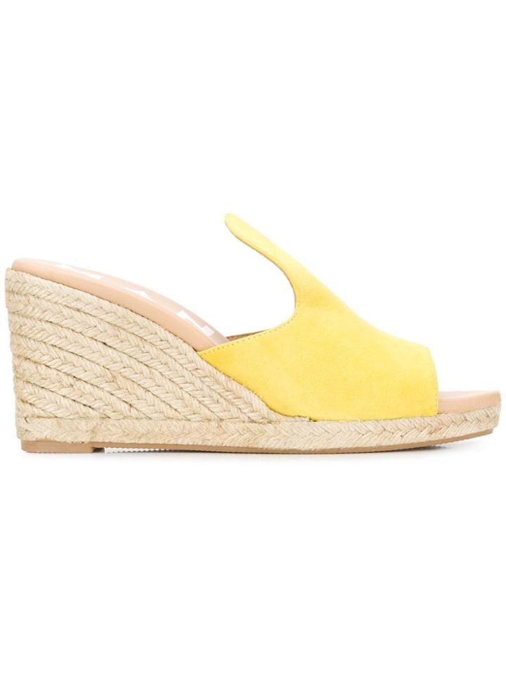 Manebi Wedge Mules - Yellow