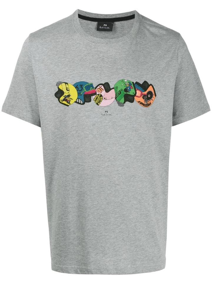 Ps Paul Smith Helmet Print T-shirt - Grey