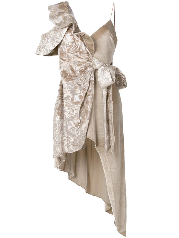 Self-portrait Devore Wrap Dress - Grey