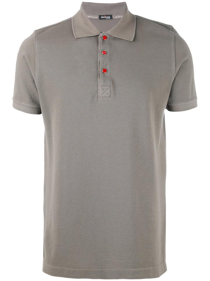 Kiton - Contrast Buttons Polo Shirt - Men - Cotton - Xxl, Green, Cotton