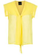 Andrea Bogosian Silk Sheer Blouse - Yellow
