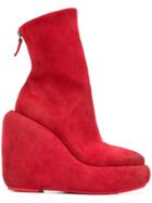 Marsèll Platform Ankle Boots - Red