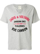 Zadig & Voltaire V-neck Logo T-shirt - Grey
