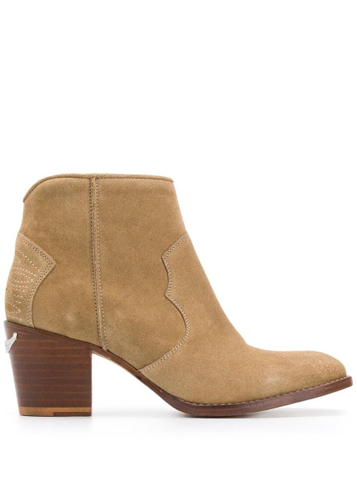 Zadig & Voltaire Molly Suede Boots - Neutrals